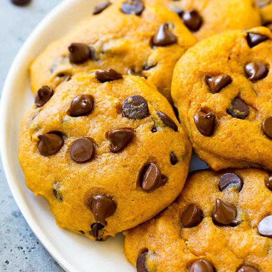 Pumpkin Chocolate Chip Cookies