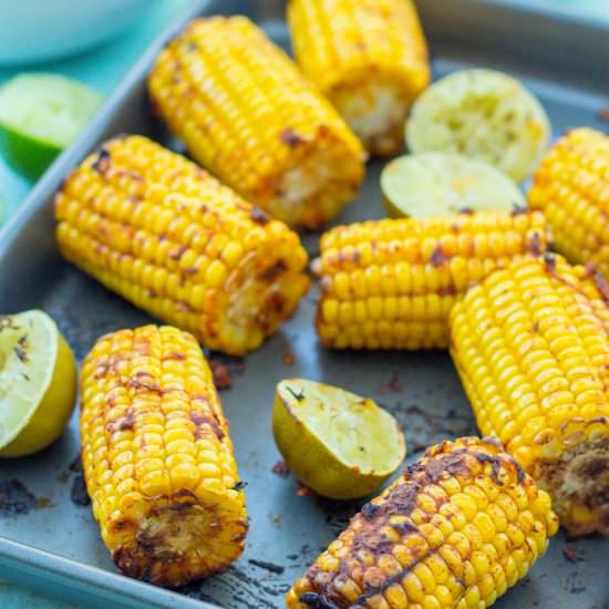 Easy Roasted Mexican Corn