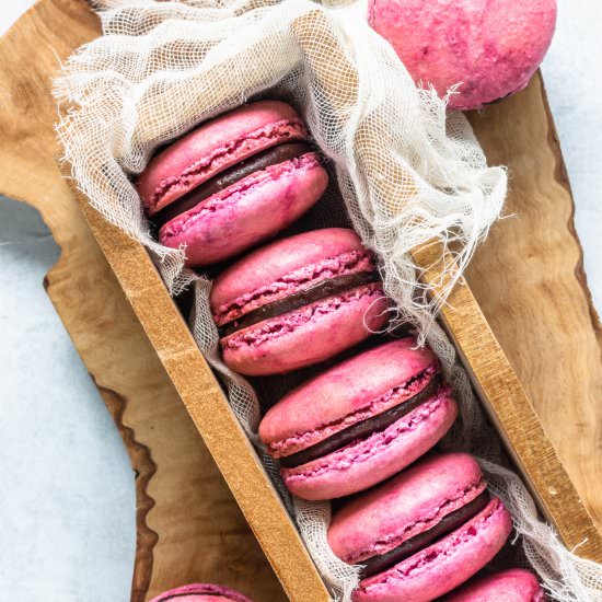 Raspberry Macarons