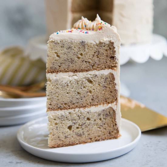 Peanut Butter Banana Layer Cake