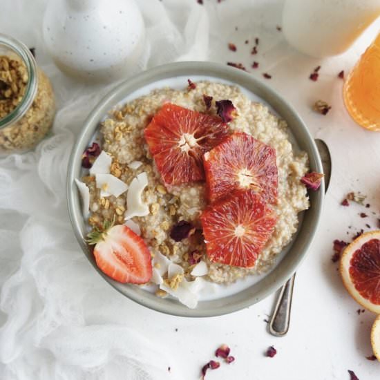 Blood Orange Steel Cut Oatmeal