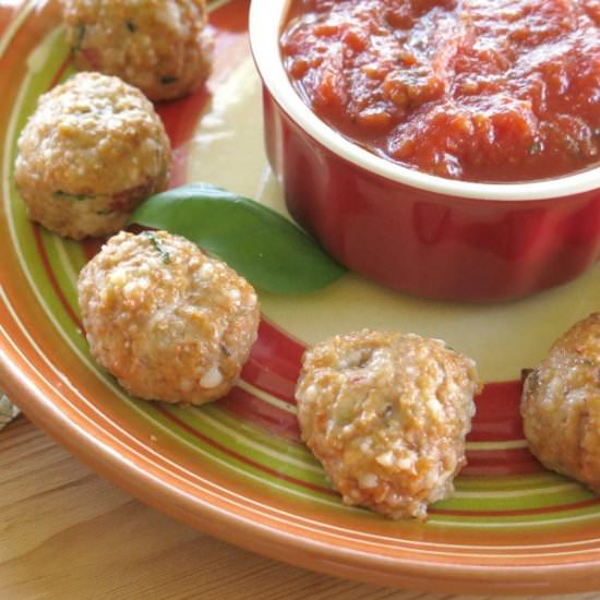 Baked Chicken Parmesan Meatballs