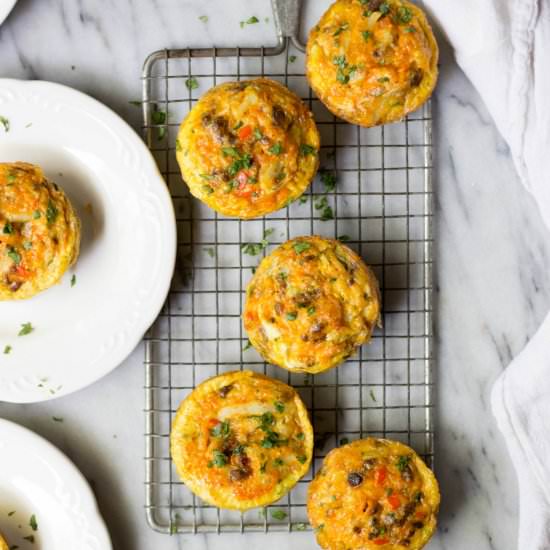 Chorizo & Hash Brown Egg Muffins