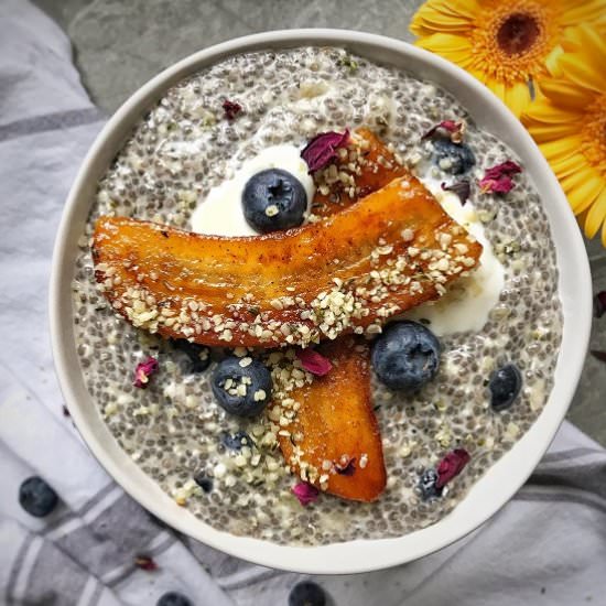 Hemp and Blueberry Chia Pudding