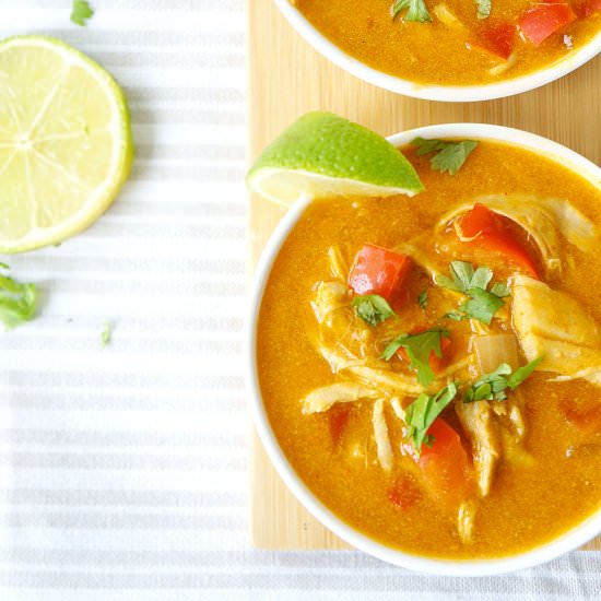Curried Pumpkin Chicken Soup
