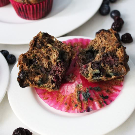 Keto Berry Zucchini Muffins
