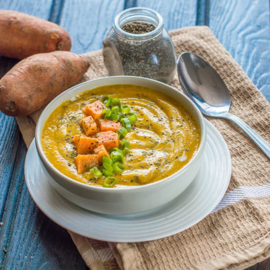 Squash and sweet potato soup