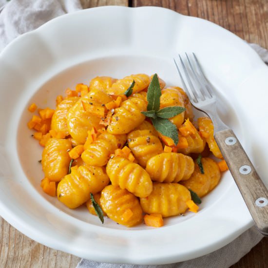 pumpkin gnocchi with sage butter