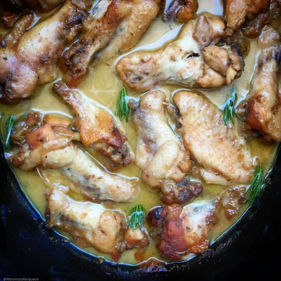 Crockpot Honey Mustard Chicken Wing