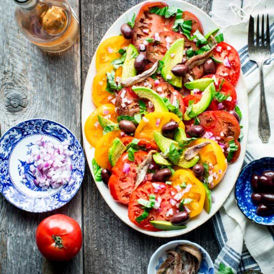 simple heirloom tomato salad