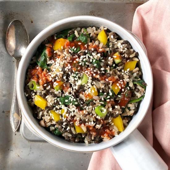 Ginger Sesame Black Lentil Bowl