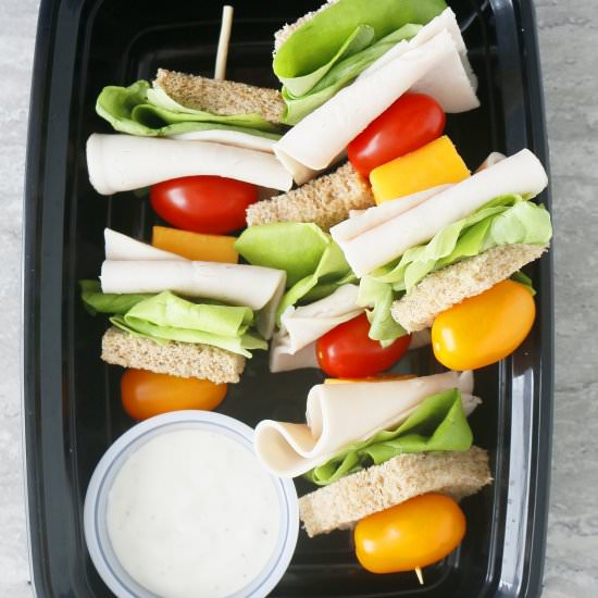 Turkey Sandwich on a stick