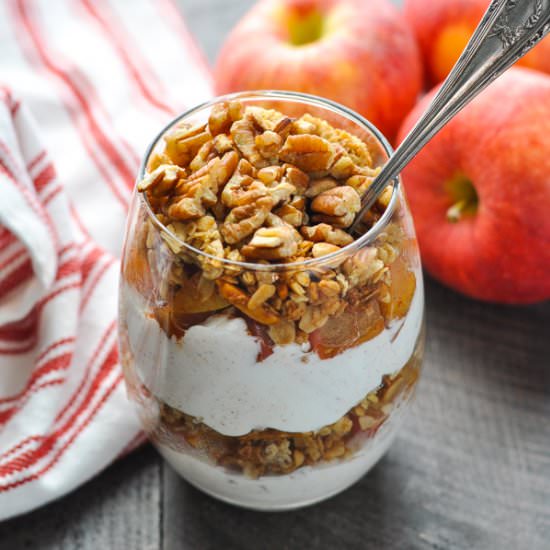 Healthy Apple Crisp Yogurt Parfait