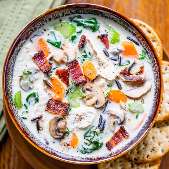 Creamy Chicken and Wild Rice Soup