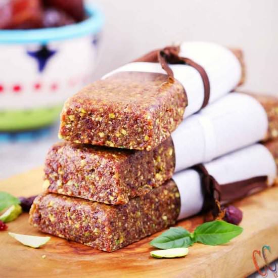 3 ingredient no bake energy bar