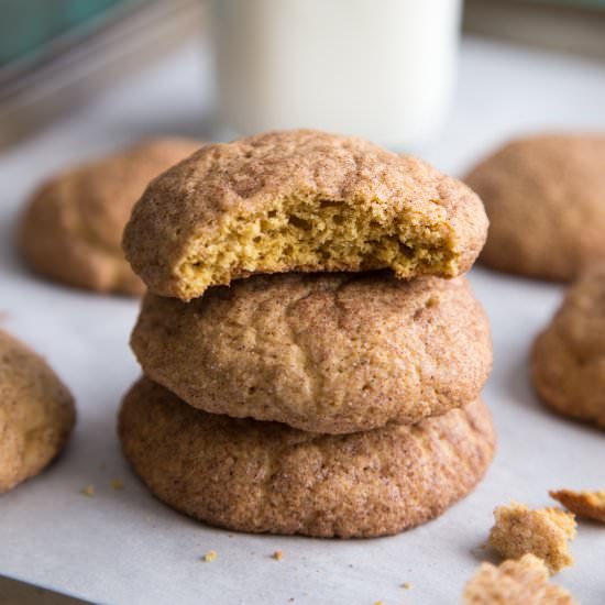 pumpkin snickerdoodle cookies