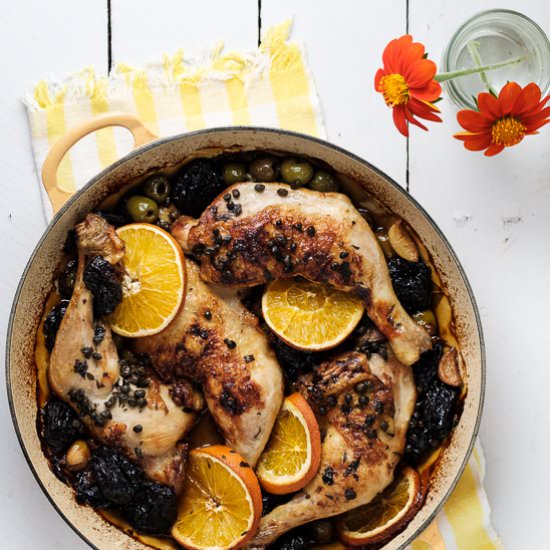 Braised Chicken with Olives