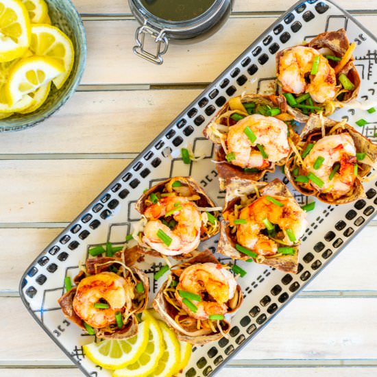Asian Shrimp Wonton Cups Recipe