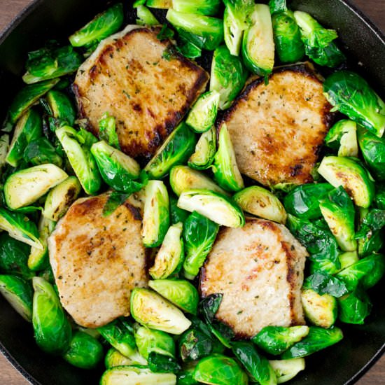 Ranch Pork Chops & Brussels Sprouts