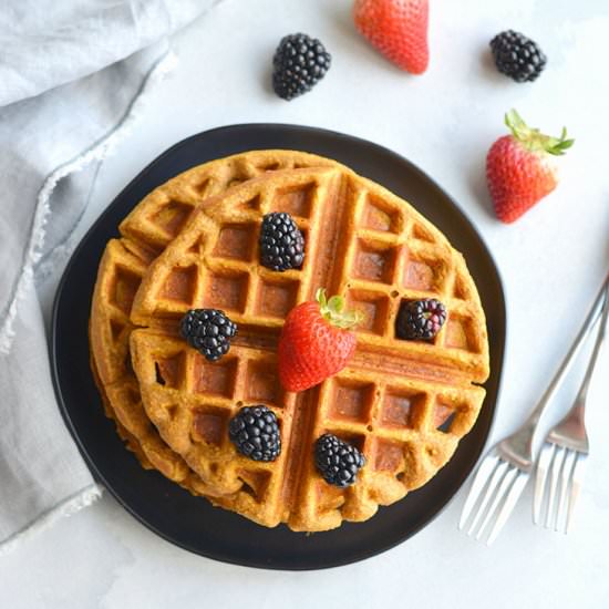 Whole Grain Pumpkin Spice Waffles