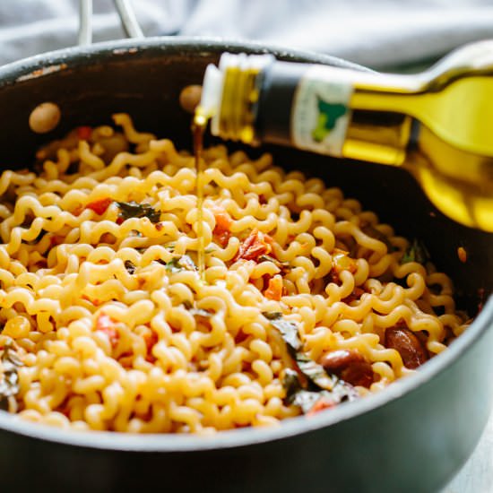 Pasta with Olives + Anchovies