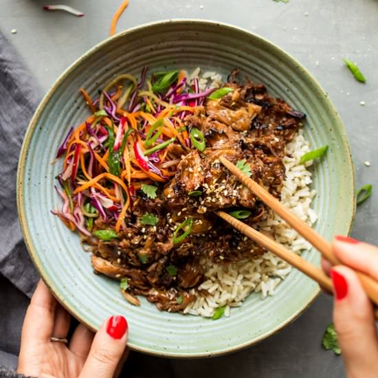 Pulled jackfruit bowl