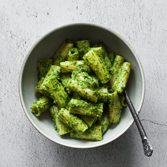 Parsley Walnut Pesto Rigatoni