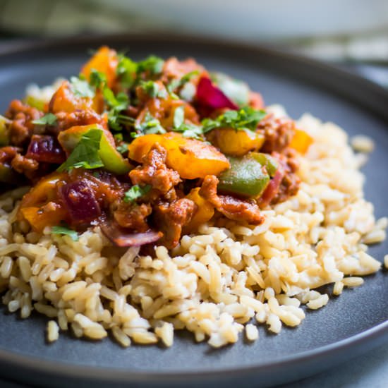 Simple Turkey Pepper Skillet