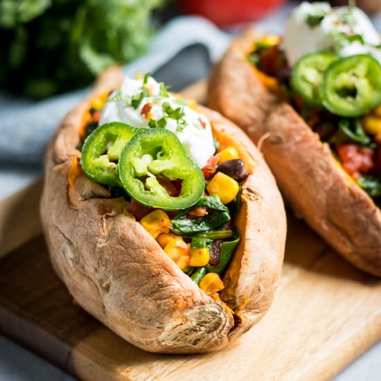 Mexican Stuffed Sweet Potatoes