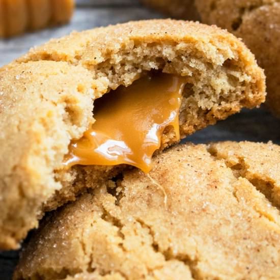 Caramel Snickerdoodle Cookies