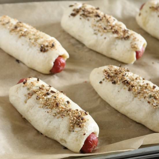 Onion Sesame Bagel Dogs