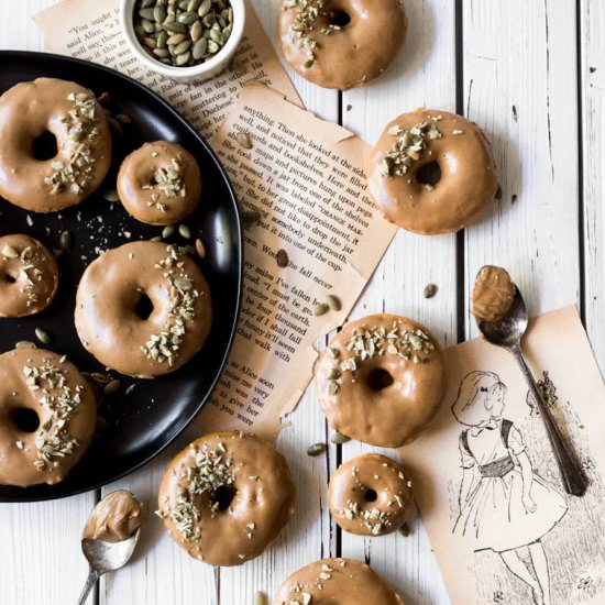 Pumpkin Cookie Butter Baked Donuts