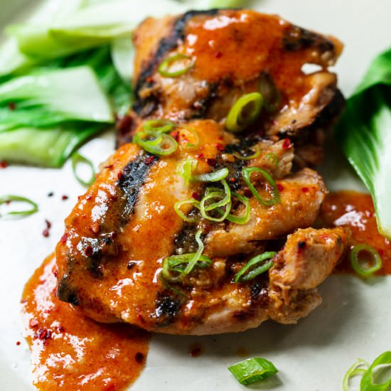 sweet and spicy glazed chicken