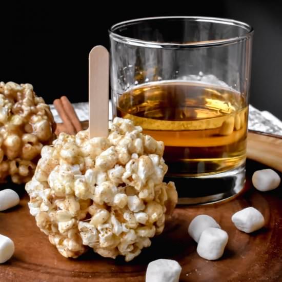 Cinnamon Buttered Rum Popcorn Balls