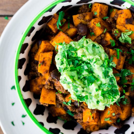 Chipotle Beef & Sweet Potato Chili
