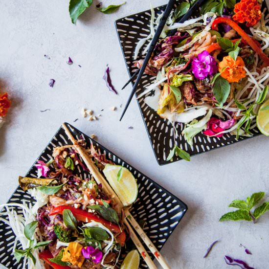 no-noodle cabbage chicken pad thai