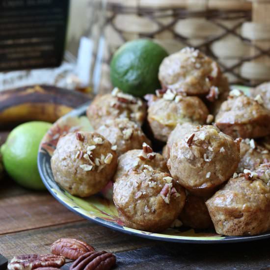 Jamaican Banana Bread Mini Muffins