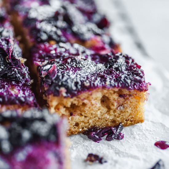 Roasted Grape Snack Cake