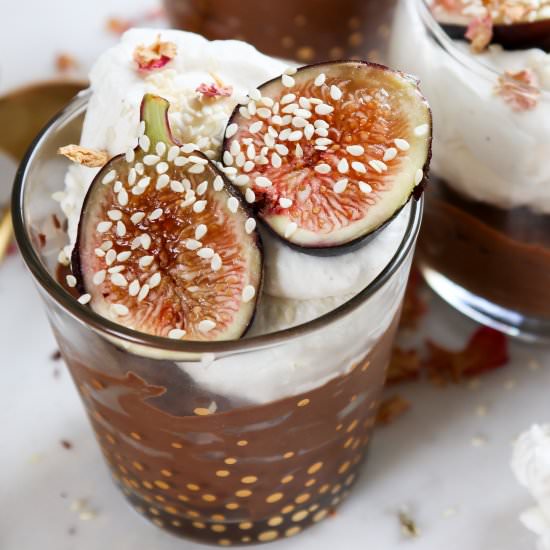 Tahini Chocolate Avocado Mousse