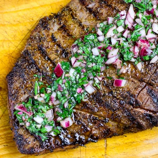 Flank Steak with Chimichurri Sauce