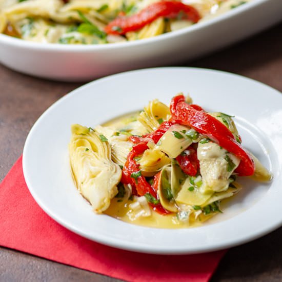 Artichoke Roasted Red Pepper Salad