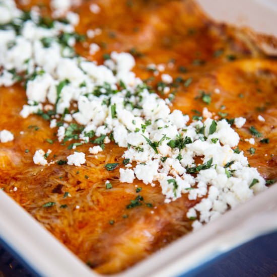 Easy Cheesy Chicken Enchiladas