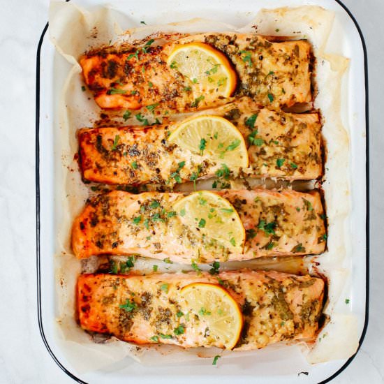 Baked Lemon Dijon Salmon