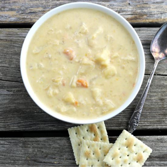 Slow Cooker Potato Leek Soup