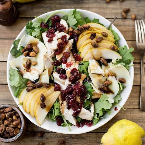 Chicken, Pear and Cheddar Salad