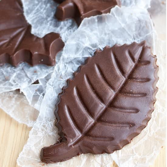 Homemade Chocolate Leaves