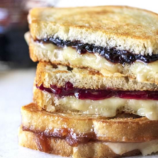 Fruit and Brie Grilled Cheese