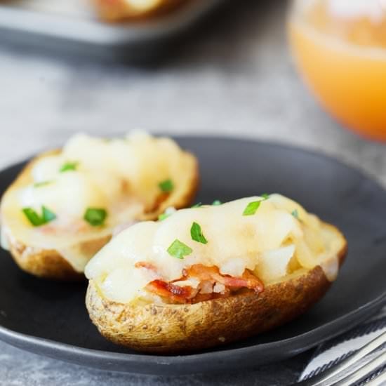 Cheesy Bacon Garlic Stuffed Potato