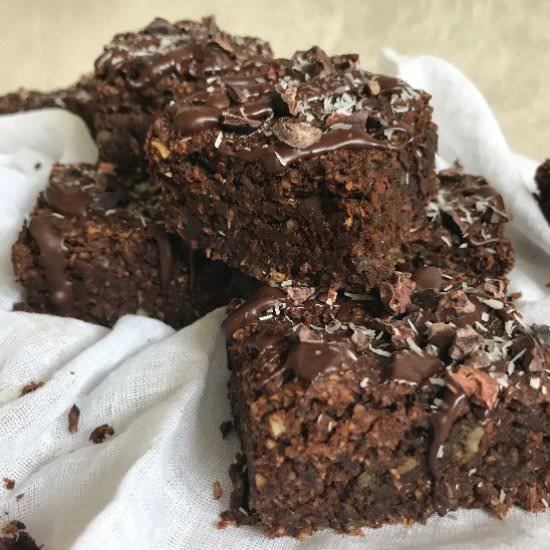 Date and Oat Coconut Brownies