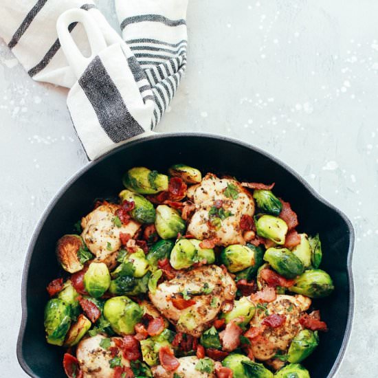 Baked Chicken with Brussels Sprouts